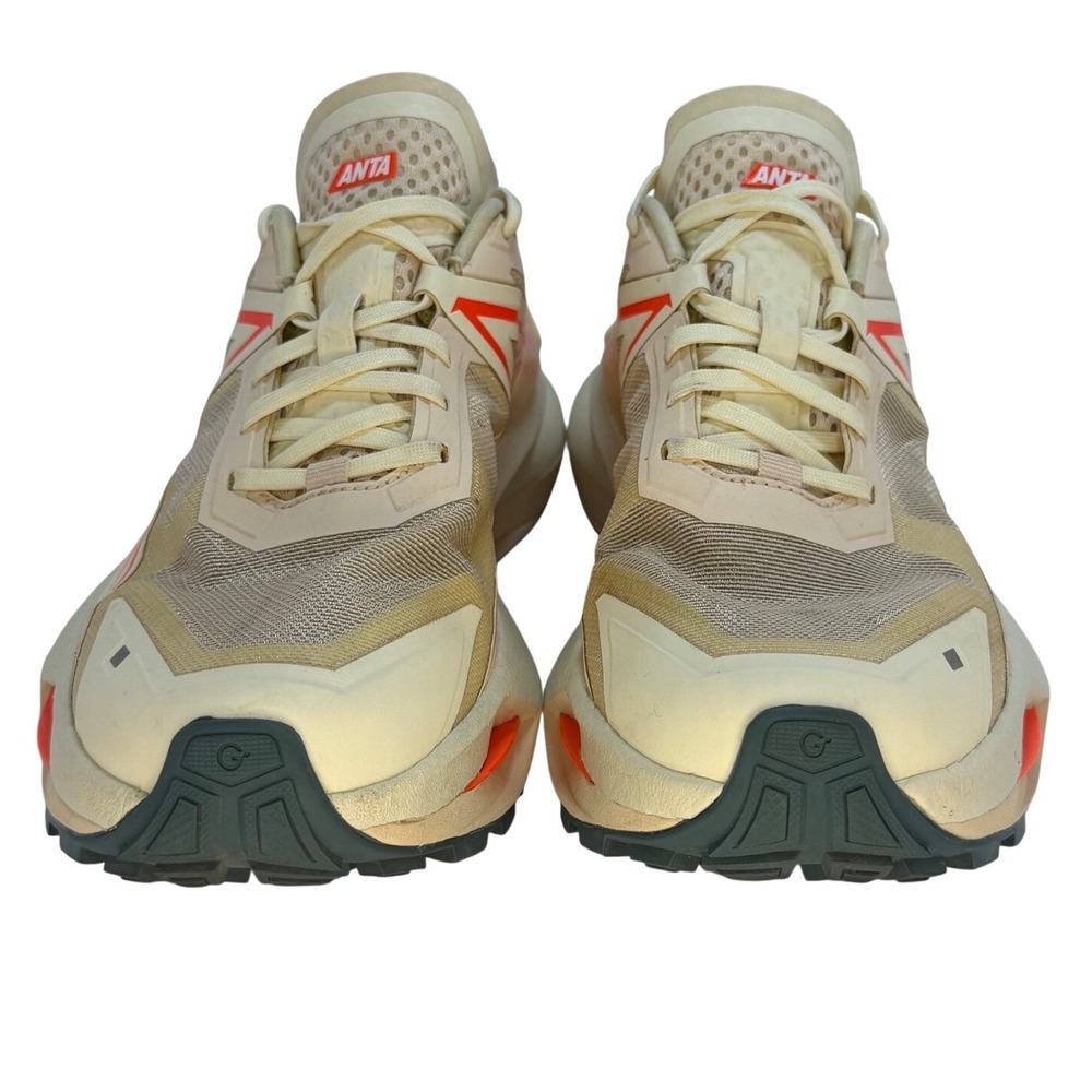 Anta G21 2.0 Womens Running Shoes Cream Orange Mesh Athletic Sneakers Size 8.5